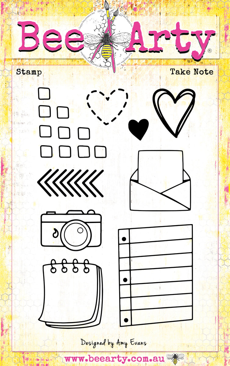 Take Note - Clear Stamp Set – The Scrap Room
