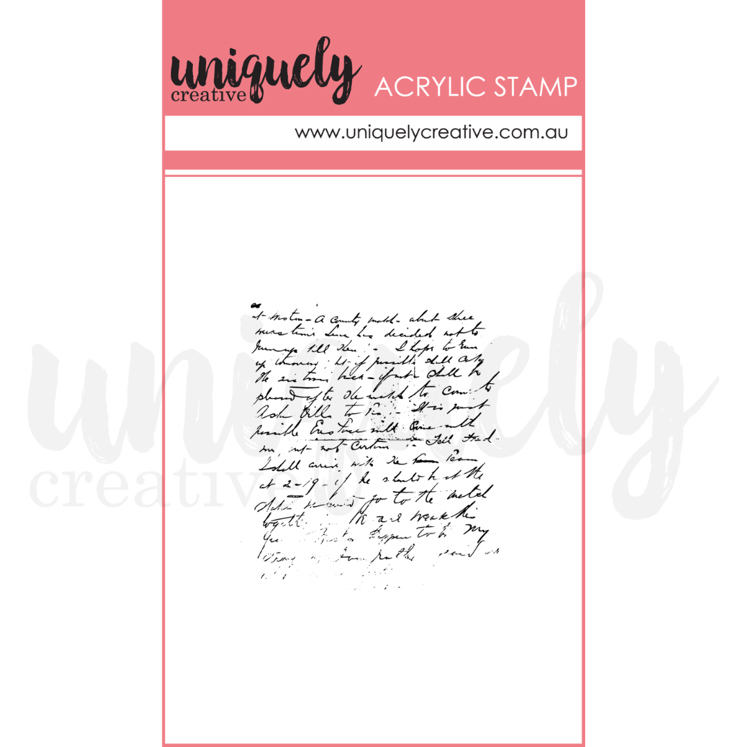 Vintage Script Mark Making Mini Stamp - Acrylic Stamp – The Scrap Room