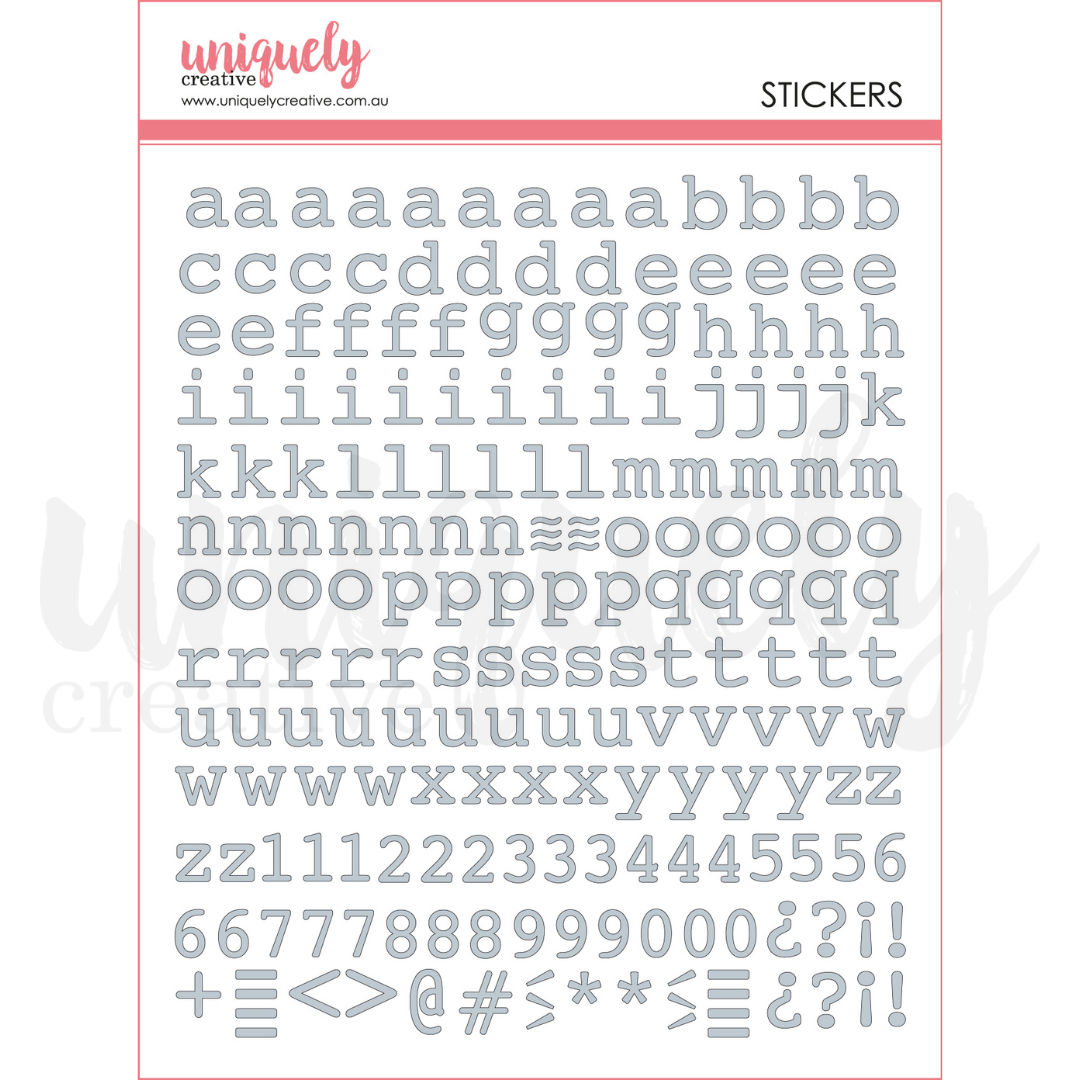 Puffy Silver Alpha Stickers – The Scrap Room